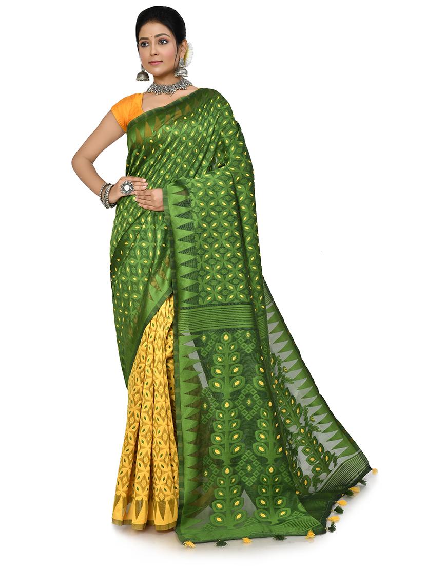 women self design jamdani saree - 21222086 -  Zoom Image - 0
