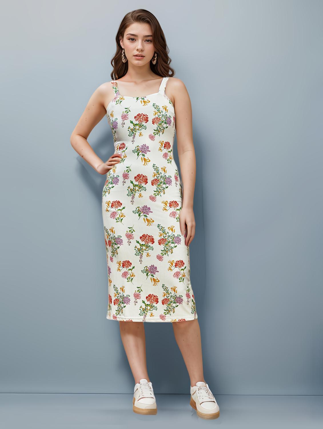 women sleeveless printed bodycon dress - 21222146 - Zoom Image - 0