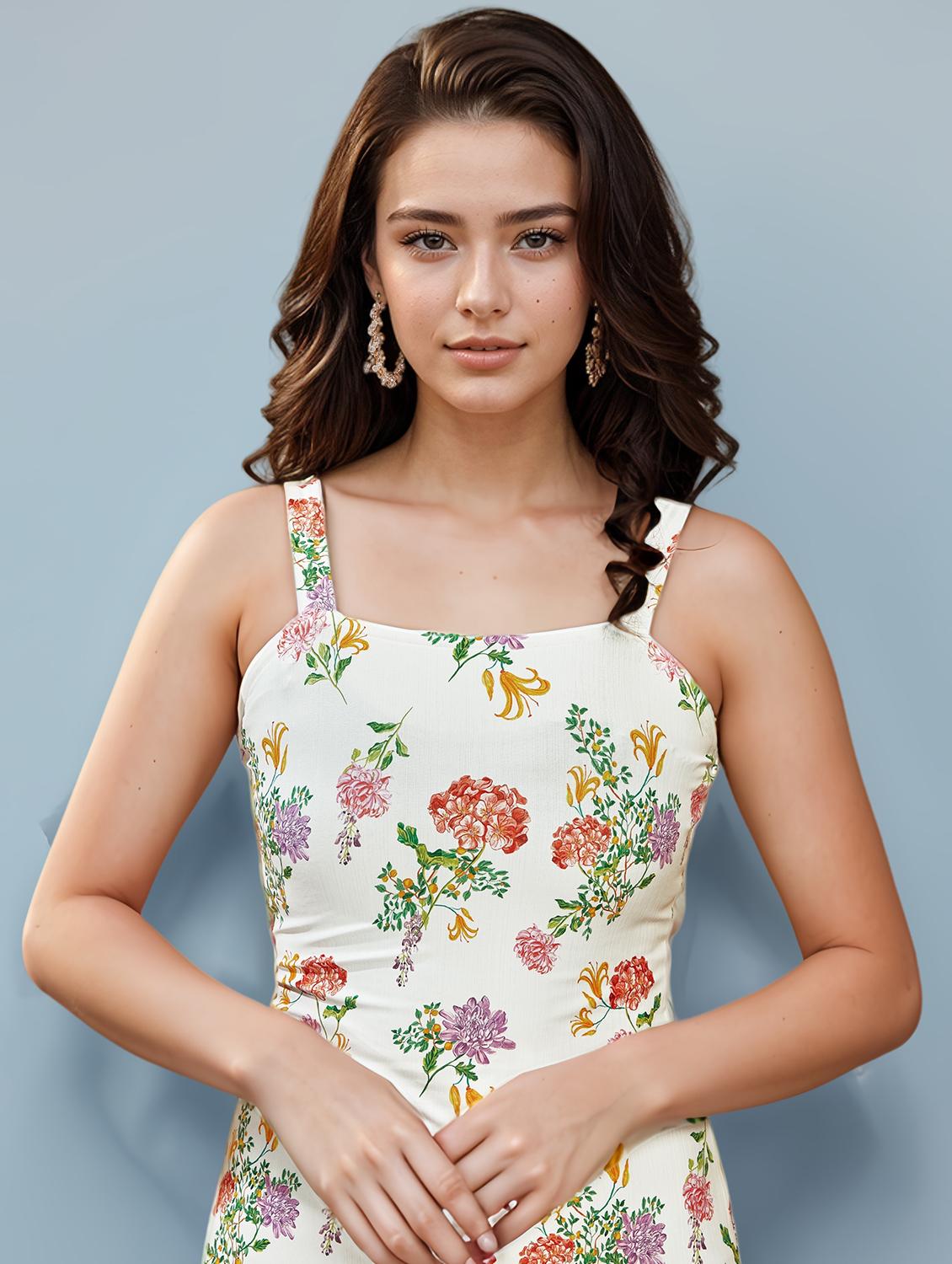 women sleeveless printed bodycon dress - 21222146 - Standard Image - 3