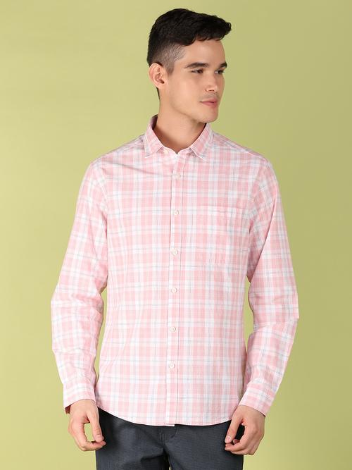 light pink lyocell casual shirt - 21222382 - Standard Image - 0