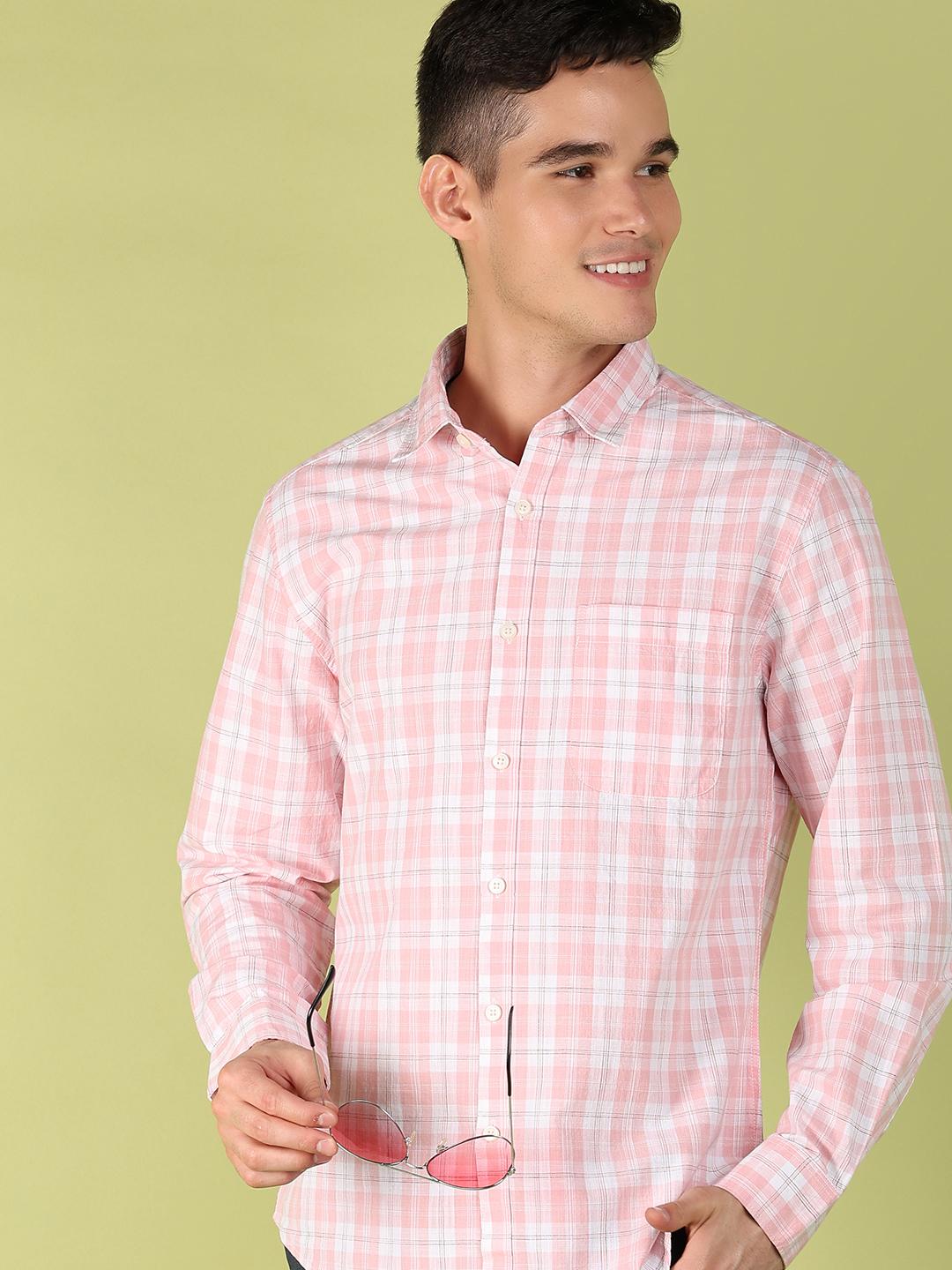 light pink lyocell casual shirt - 21222382 - Standard Image - 3