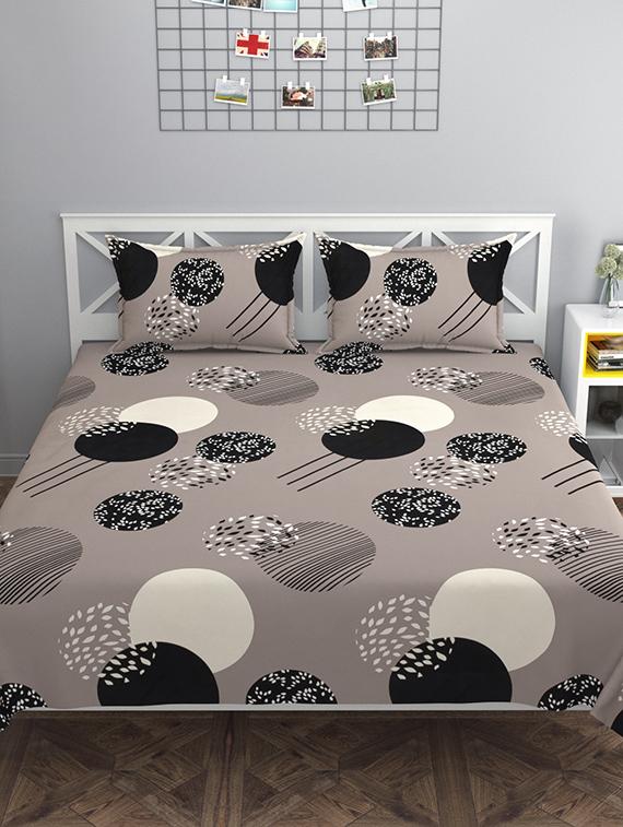 elastic fitted king size bedsheet with two pillow covers - 21222557 - Zoom Image - 0