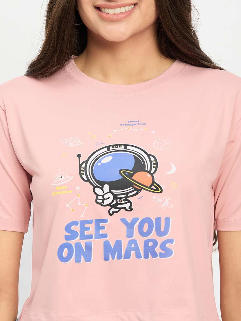 women round neck crop t-shirt - 21222614 -  Standard Image - 5