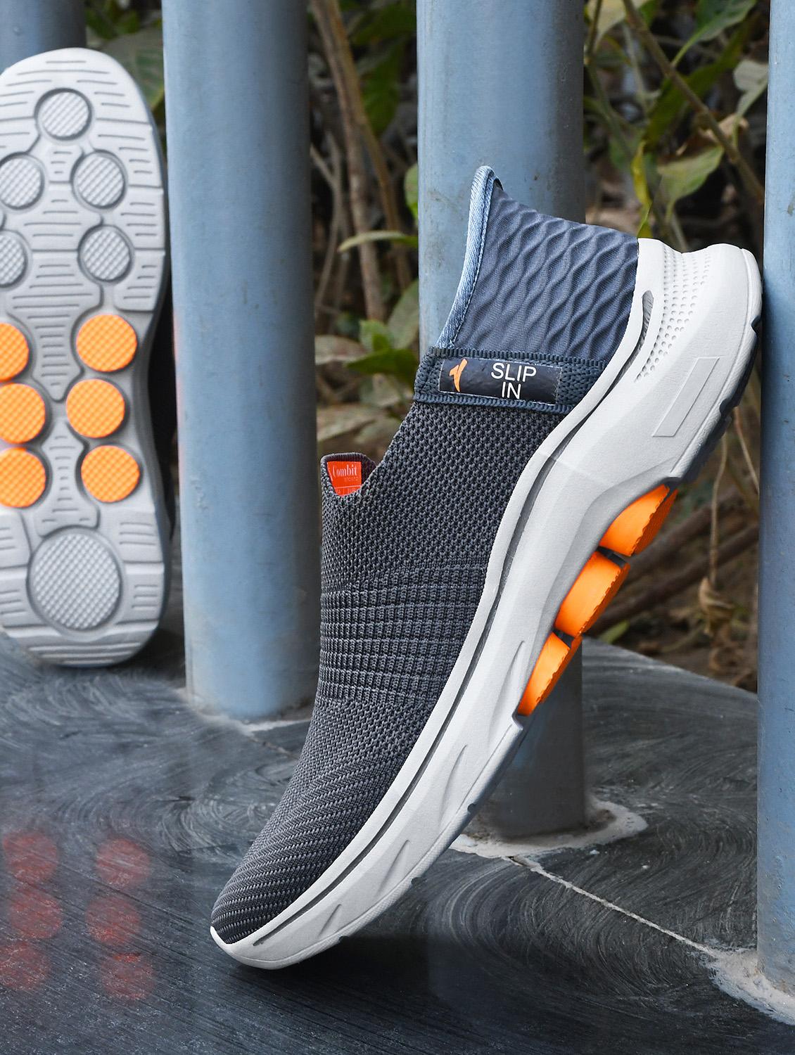 grey slip on shoes - 21222631 -  Zoom Image - 0