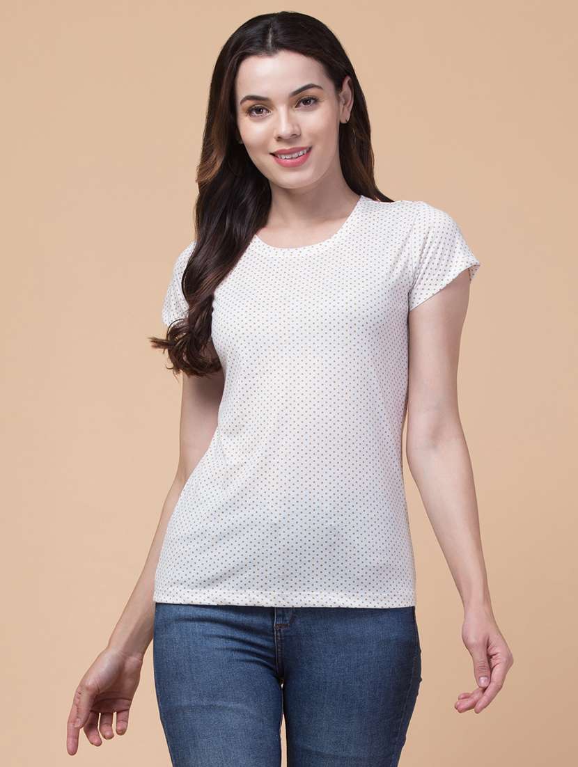 round neck all over printed t-shirt