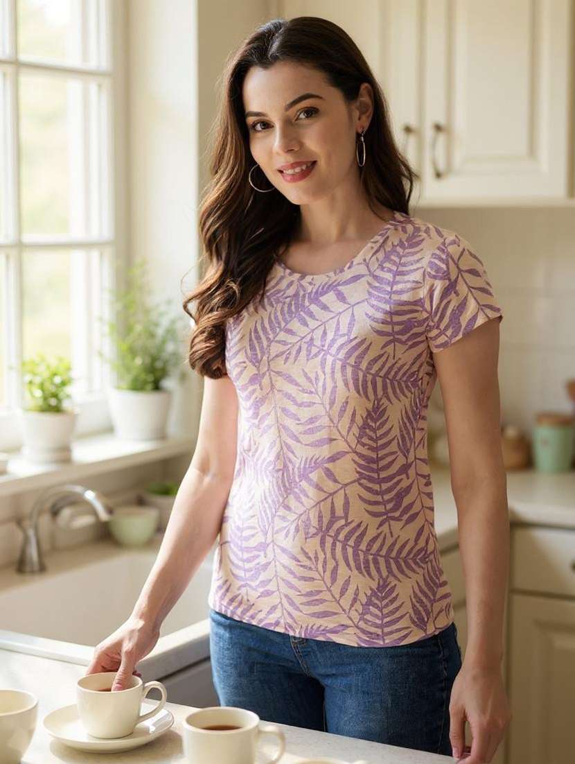 tropical printed t-shirt