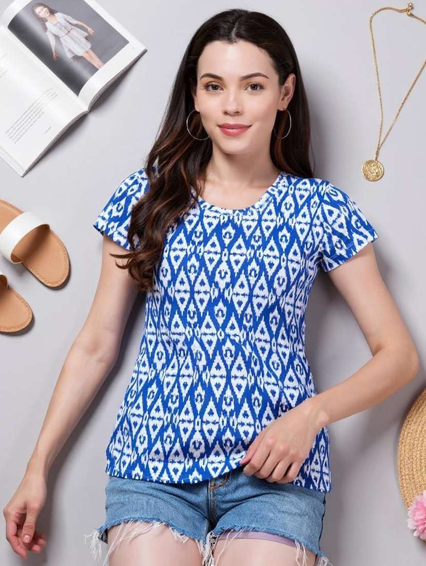 ikat printed t-shirt - 21222658 - Zoom Image - 0