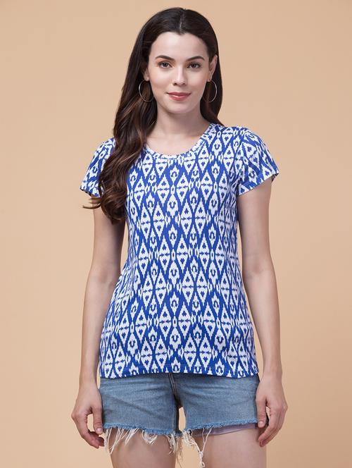 ikat printed t-shirt - 21222661 - Standard Image - 0