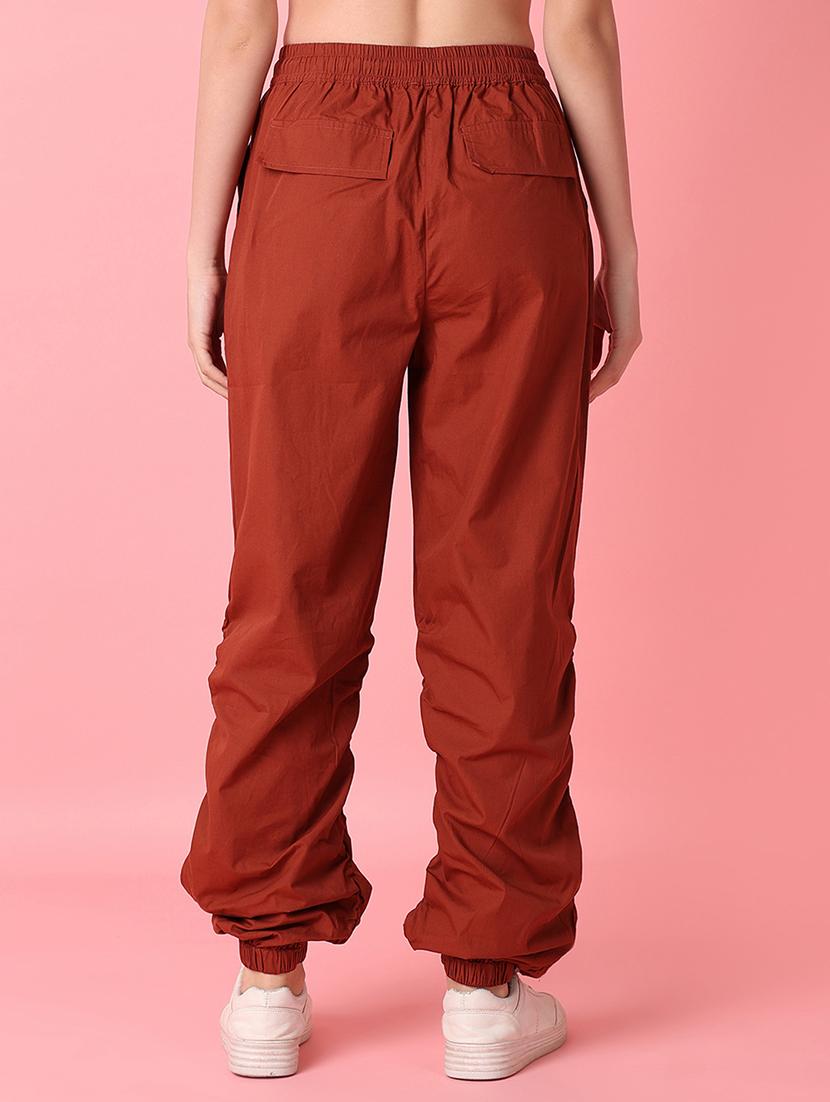 brown solid wide leg trouser - 21222824 - Standard Image - 3