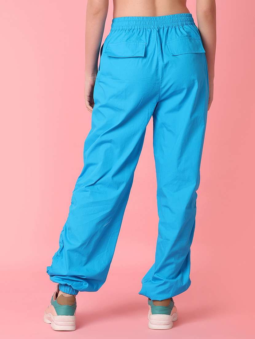 women solid high rise relaxed fit jogger - 21222825 -  Standard Image - 3