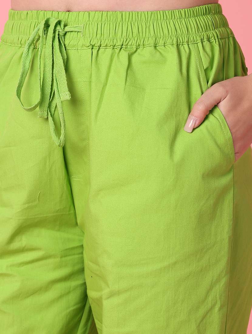 women solid high rise relaxed fit jogger - 21222826 -  Standard Image - 5