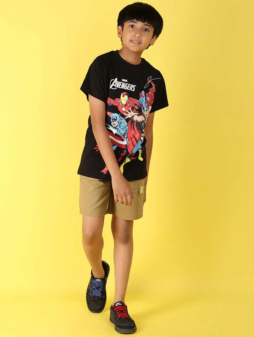 boys green cotton shorts  - 21222838 -  Standard Image - 5
