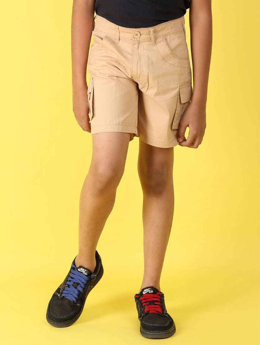 boys beige cotton shorts 