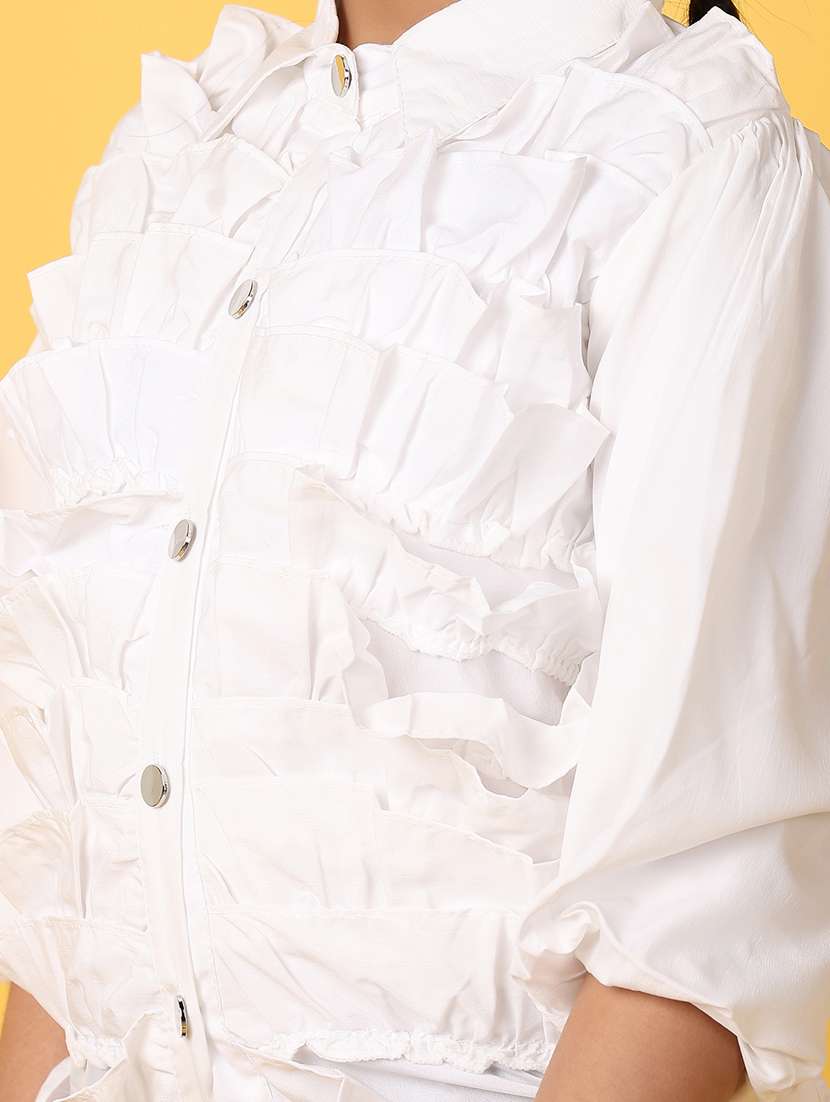 girls white cotton top - 21222854 -  Standard Image - 5
