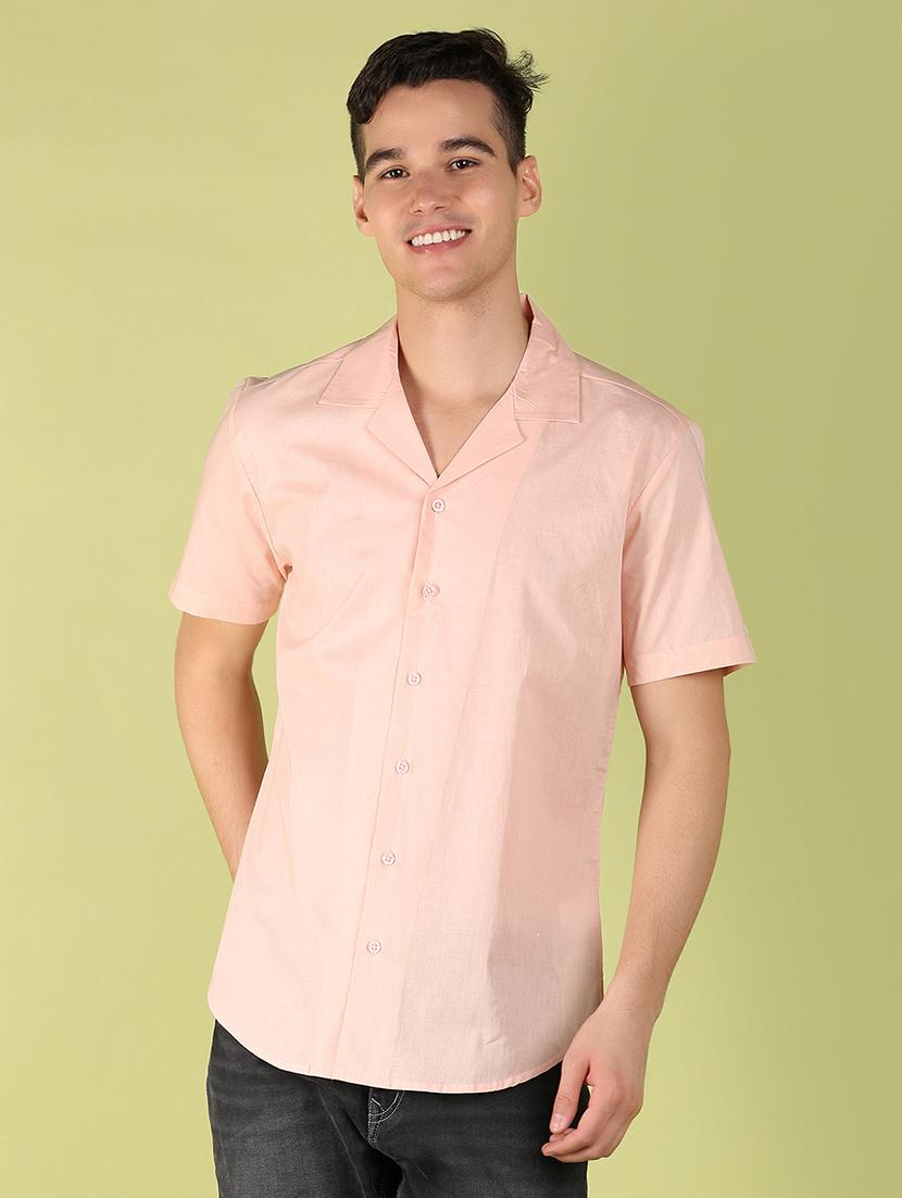 pink solid casual shirt - 21222858 - Zoom Image - 0