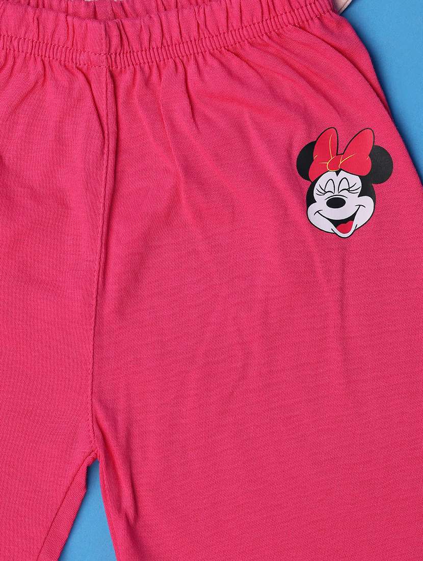 girls printed round neck t-shirt & shorts set - 21222890 -  Standard Image - 3