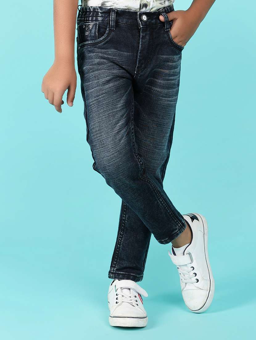 boys blue denim plain jean