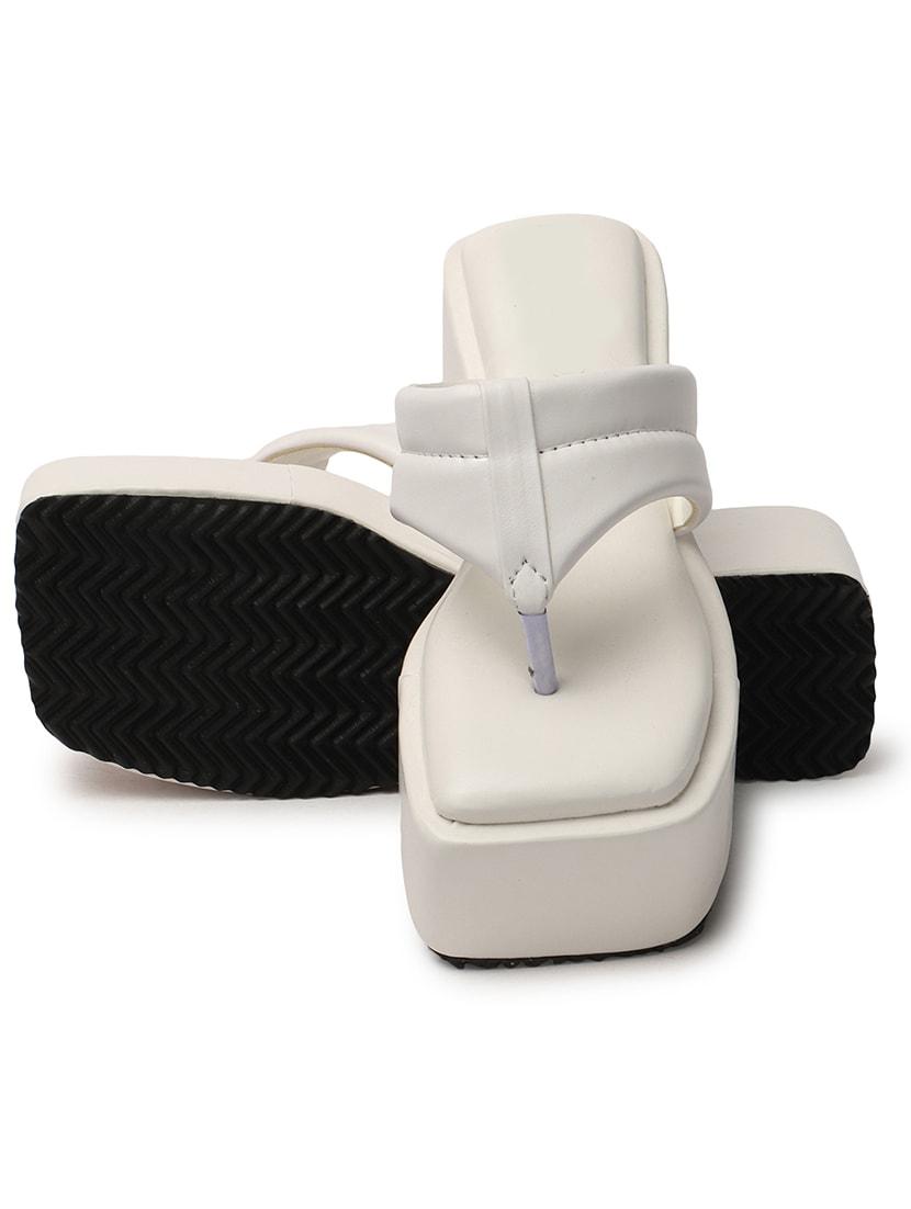 white t-strap wedge - 21223206 - Standard Image - 3