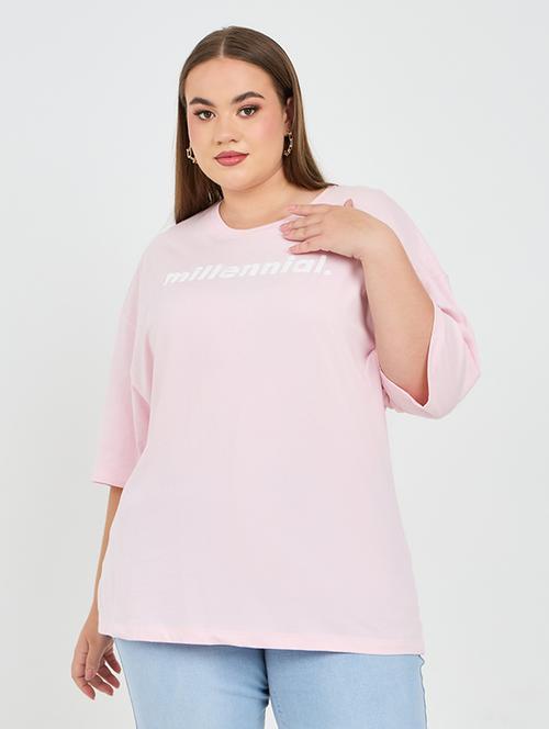 women chest print short sleeves t-shirt - 21223548 - Standard Image - 0