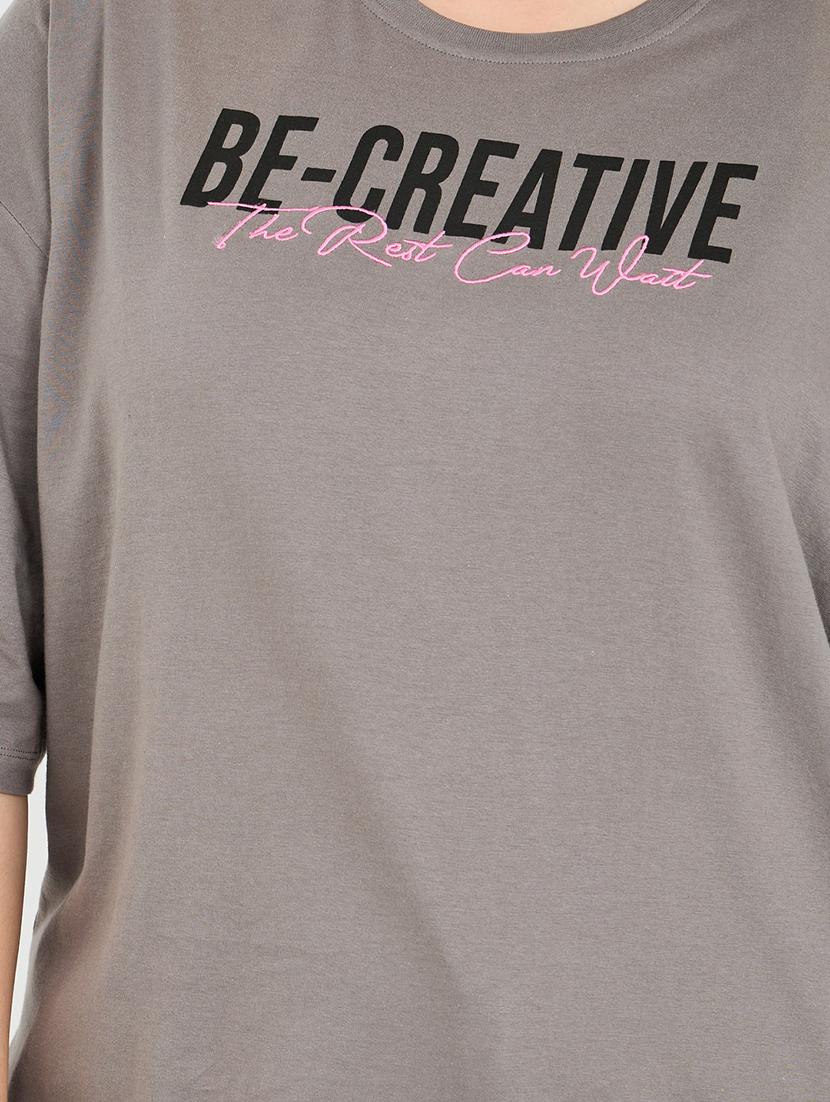 charcoal cotton regular tshirt - 21223549 - Standard Image - 3