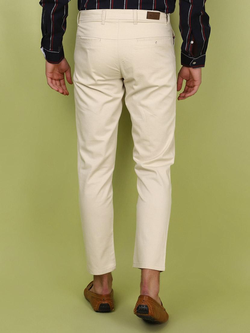 cream cotton casual chinos trouser - 21223553 - Standard Image - 3