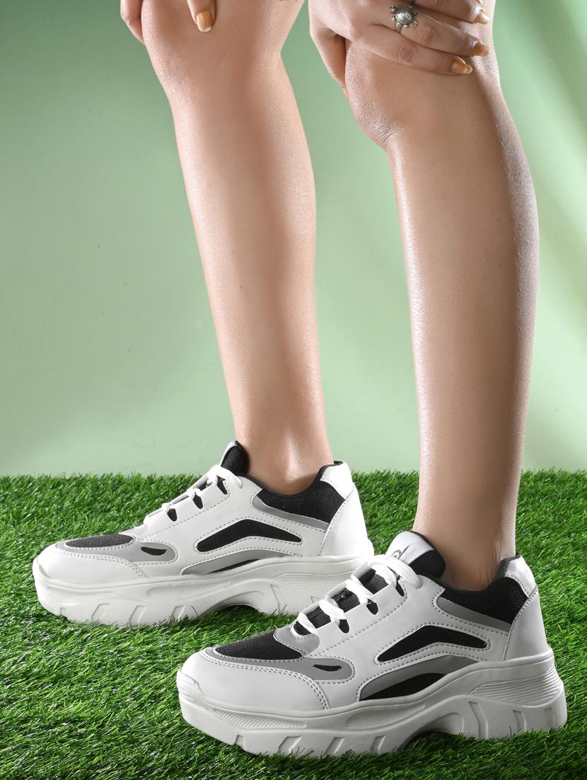 multi colored synthetic laceup casual shoes - 21223644 -  Standard Image - 5