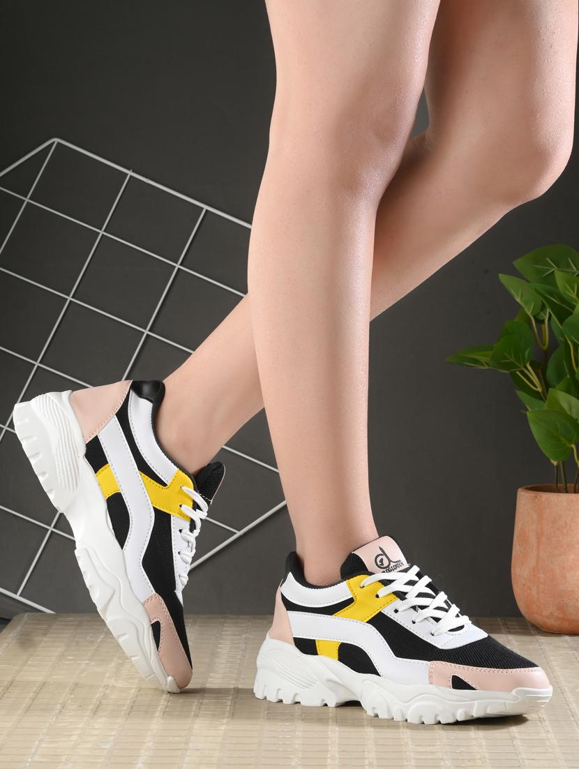 multi colored synthetic laceup casual shoes - 21223652 - Standard Image - 5