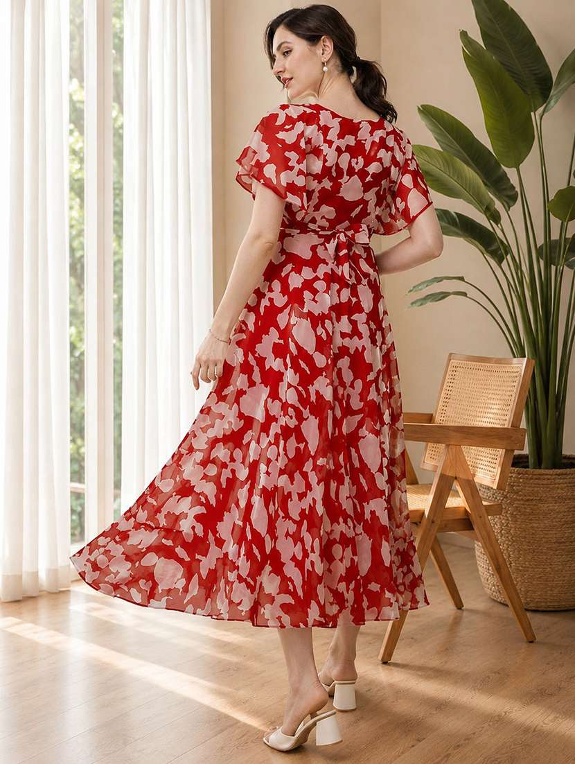 women floral printed fit & flare dress - 21223672 -  Standard Image - 3