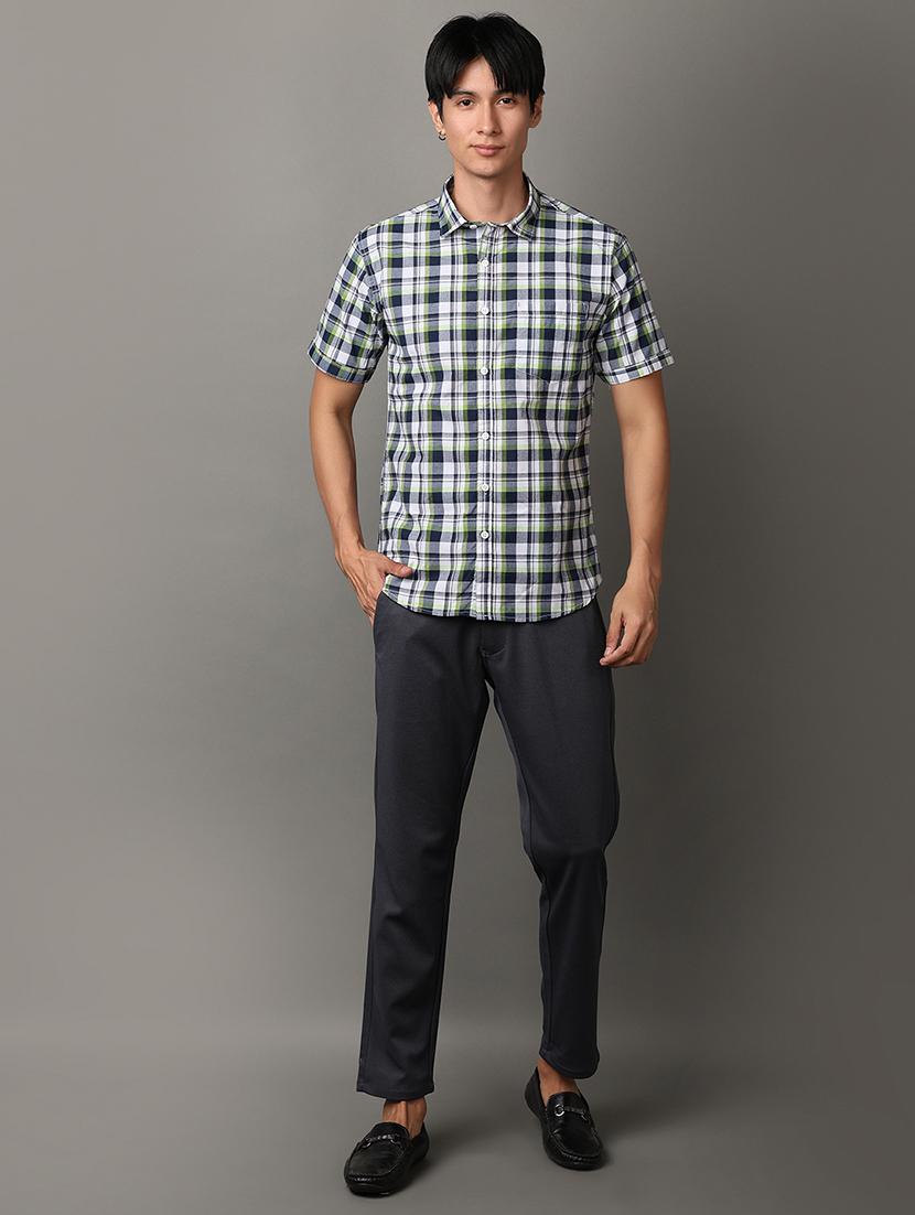 men collared neck short sleeves casual shirt - 21224474 - Standard Image - 3