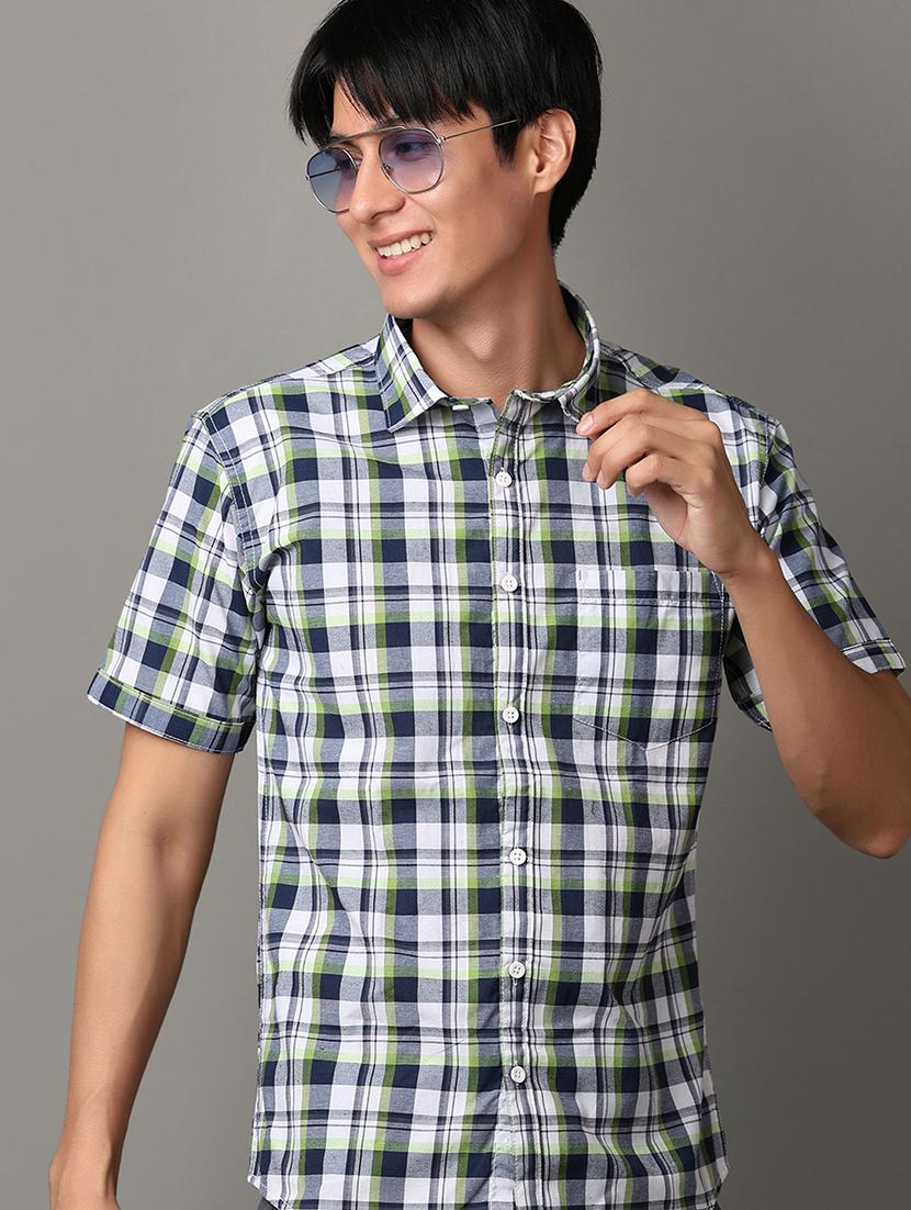 men collared neck short sleeves casual shirt - 21224474 - Standard Image - 5
