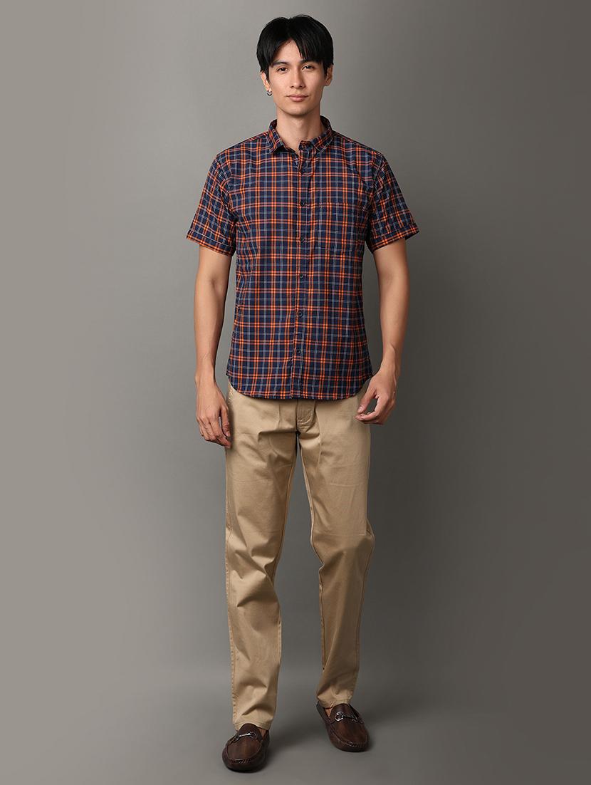 men collared neck short sleeves casual shirt - 21224493 - Standard Image - 3