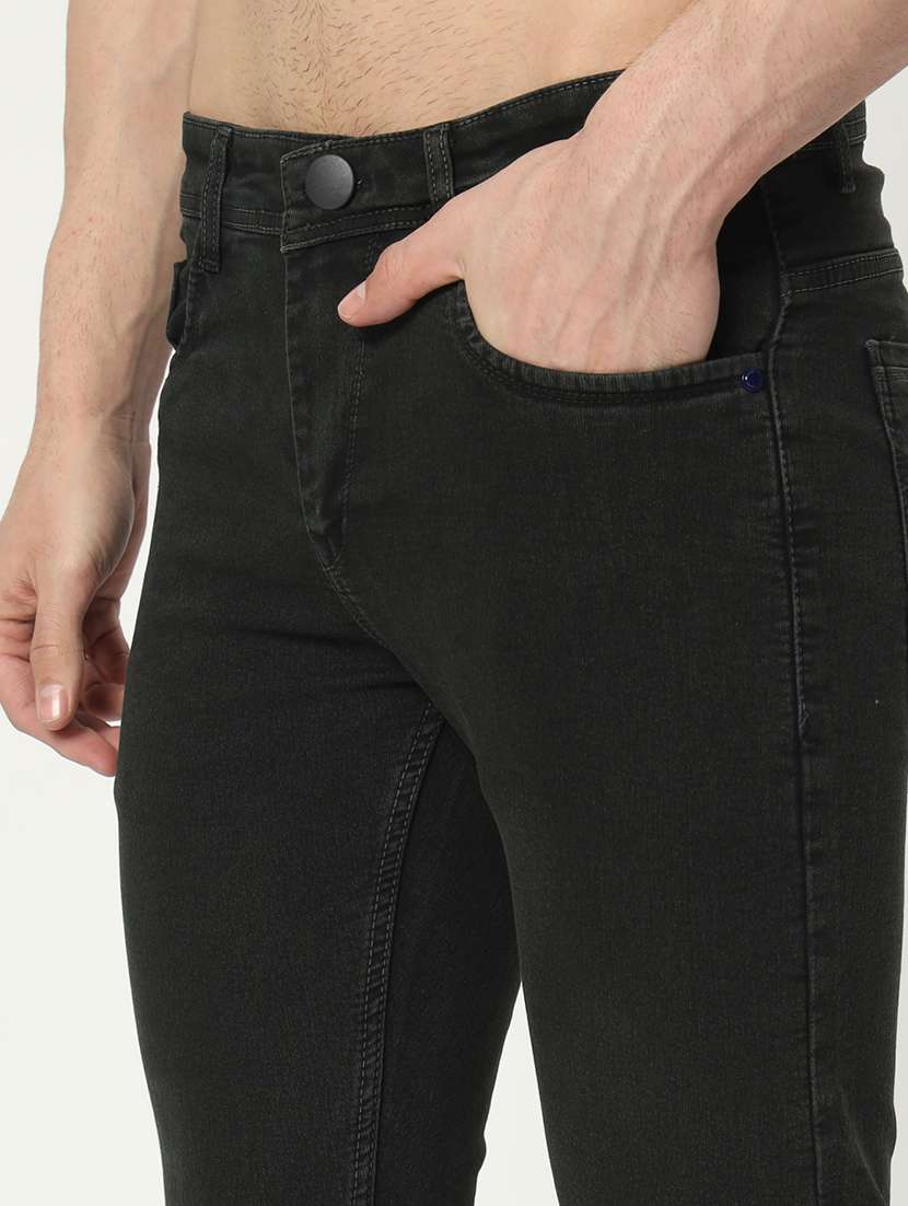 men solid plain mid rise jean - 21225006 - Standard Image - 5