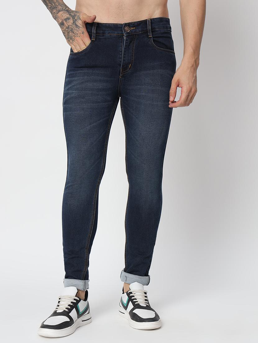 men solid plain mid rise jean - 21225009 -  Zoom Image - 0