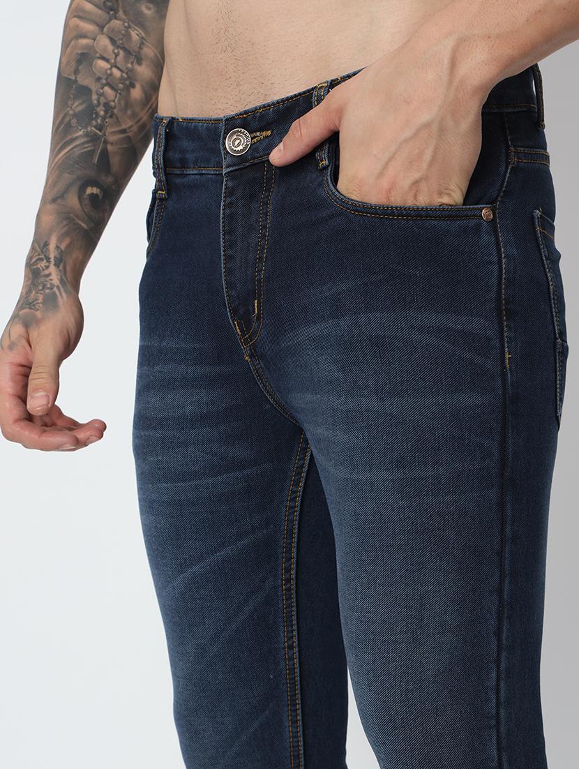 men solid plain mid rise jean - 21225009 - Standard Image - 5