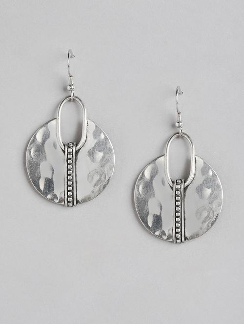 silver metal drop earring - 21225013 -  Standard Image - 0