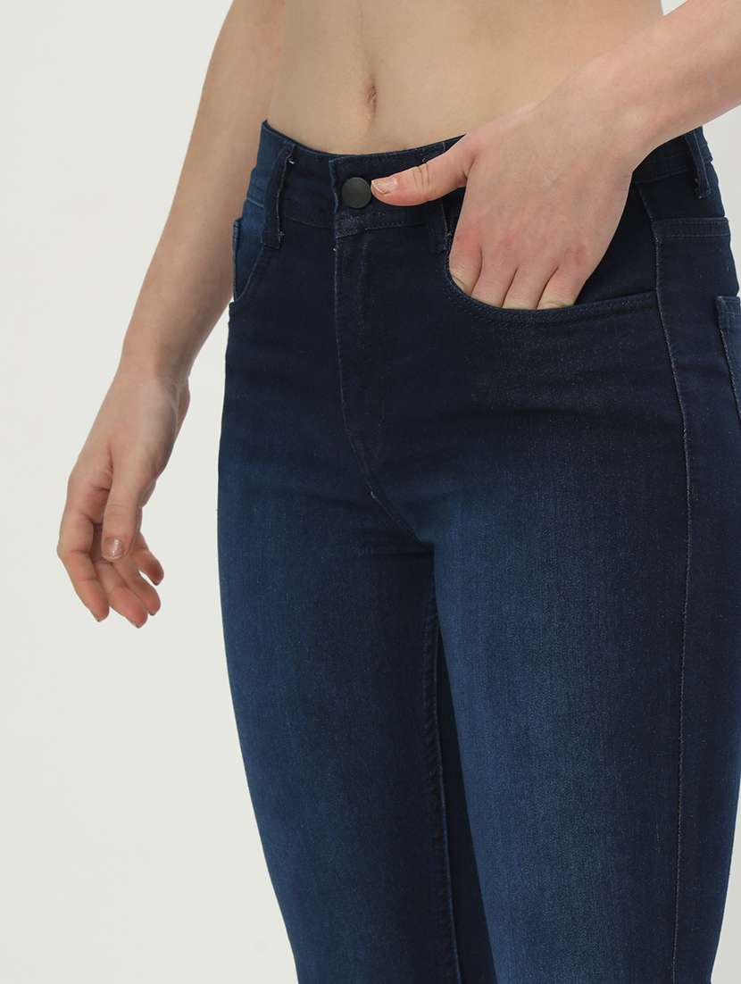 women solid plain mid rise jean - 21225068 - Standard Image - 5