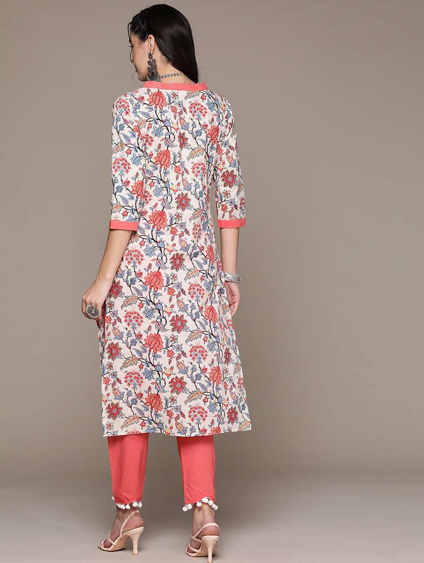 peach kurta palazzo set  - 21225087 -  Standard Image - 3