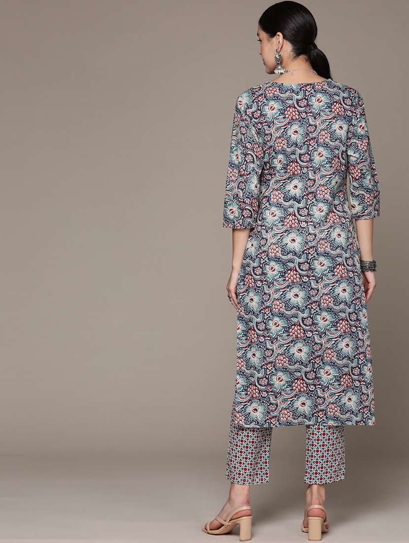 multi colored kurta palazzo set  - 21225088 -  Standard Image - 3