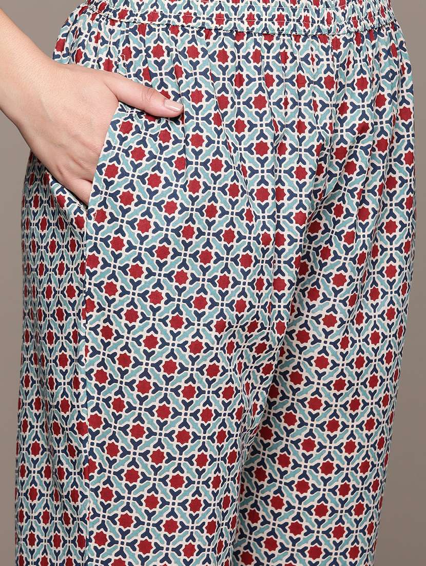 multi colored kurta palazzo set  - 21225088 -  Standard Image - 5