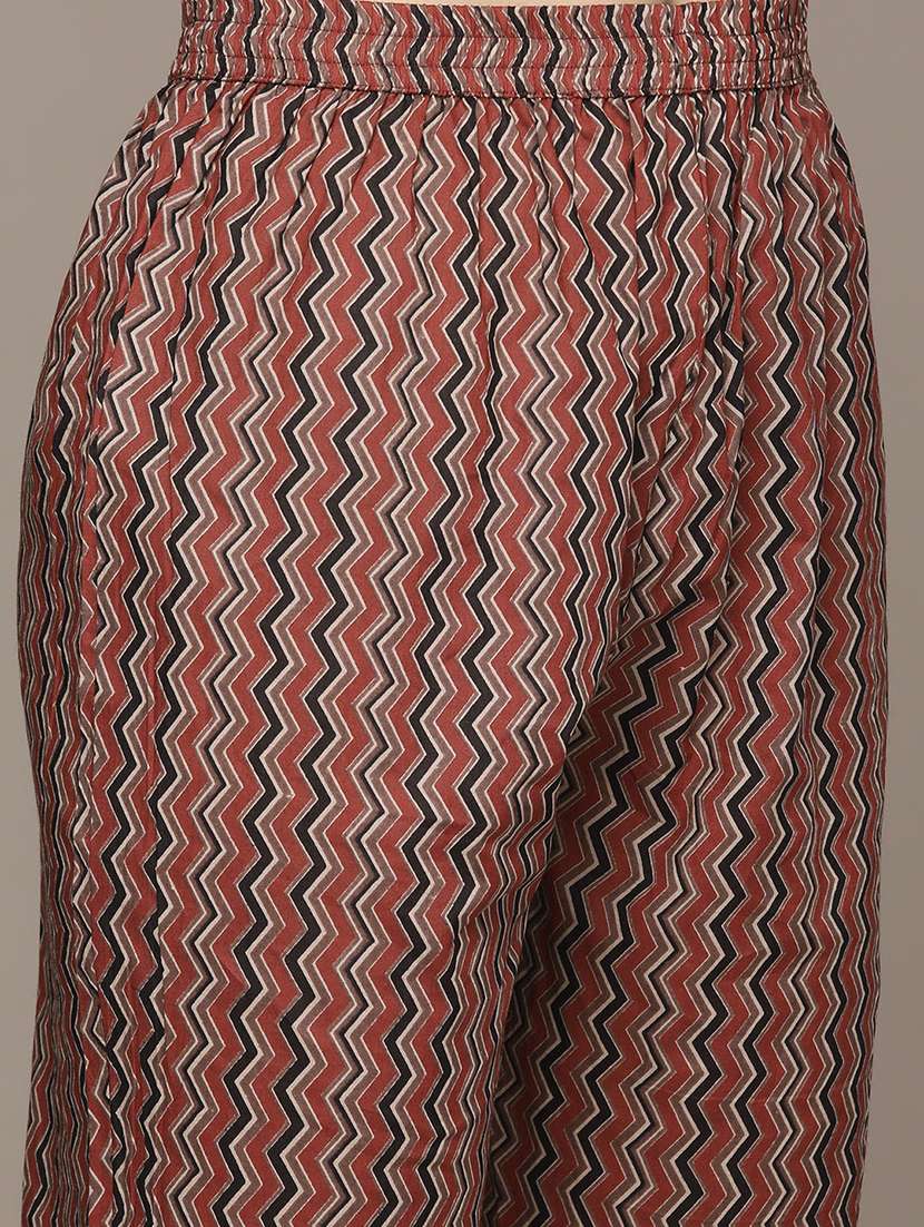 rust kurta palazzo set - 21225089 - Standard Image - 5
