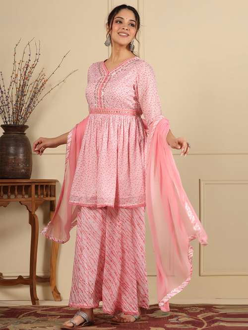 women kurta sharara set with dupatta - 21225115 -  Standard Image - 0