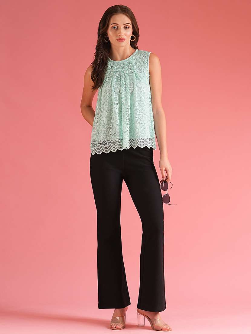 women lace detailed sleeveless a-line top - 21225190 -  Standard Image - 3