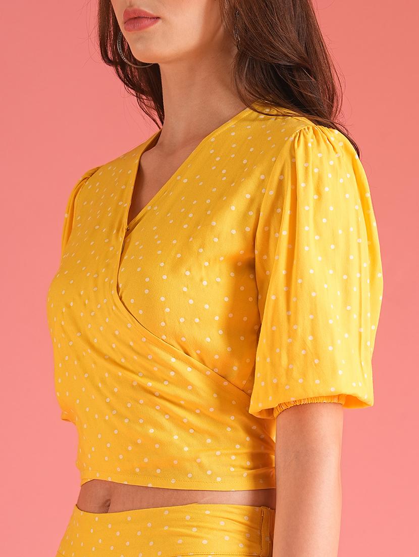 women polka doted top and palazzos co-ord set - 21225832 - Standard Image - 5