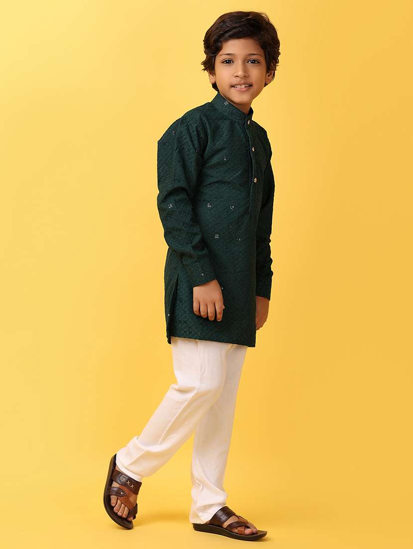 men self-designed kurta set - 21226843 -  Standard Image - 3