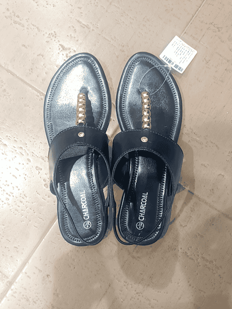 navy blue pu (polyurethane) sandals - 21226886 - Standard Image - 0