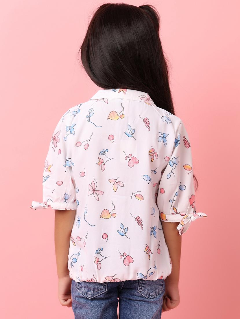 girls white cotton top - 21227011 - Standard Image - 3