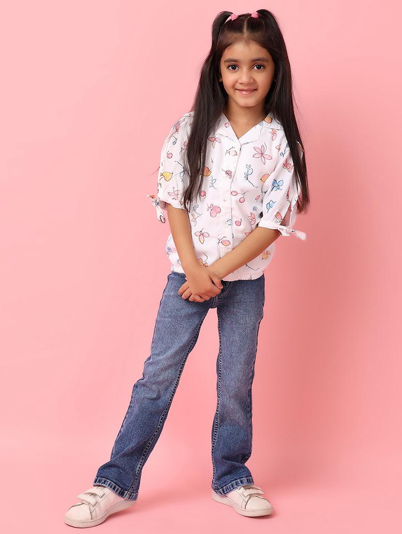 girls white cotton top - 21227011 - Standard Image - 5