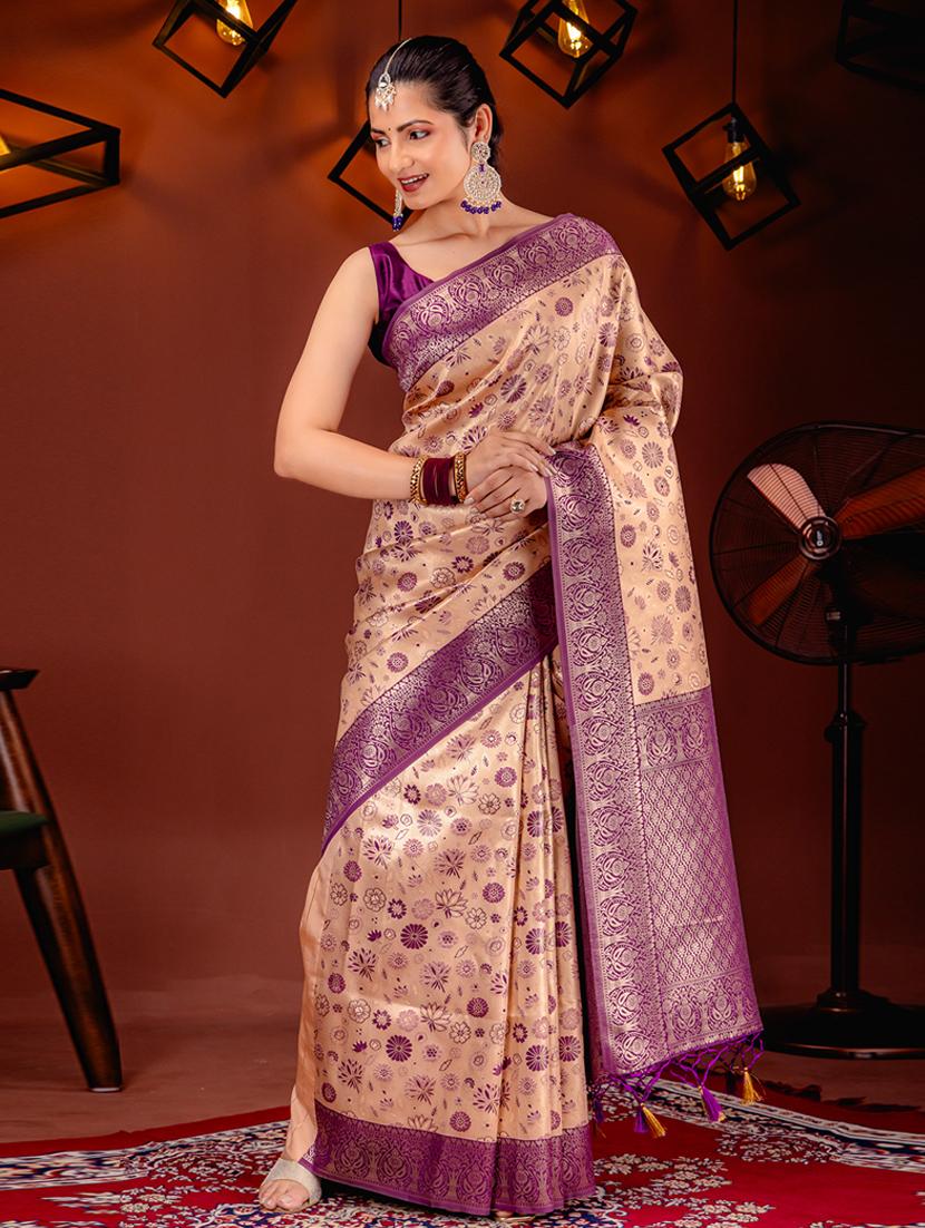 orange art silk kanjivaram saree - 21227296 - Zoom Image - 0