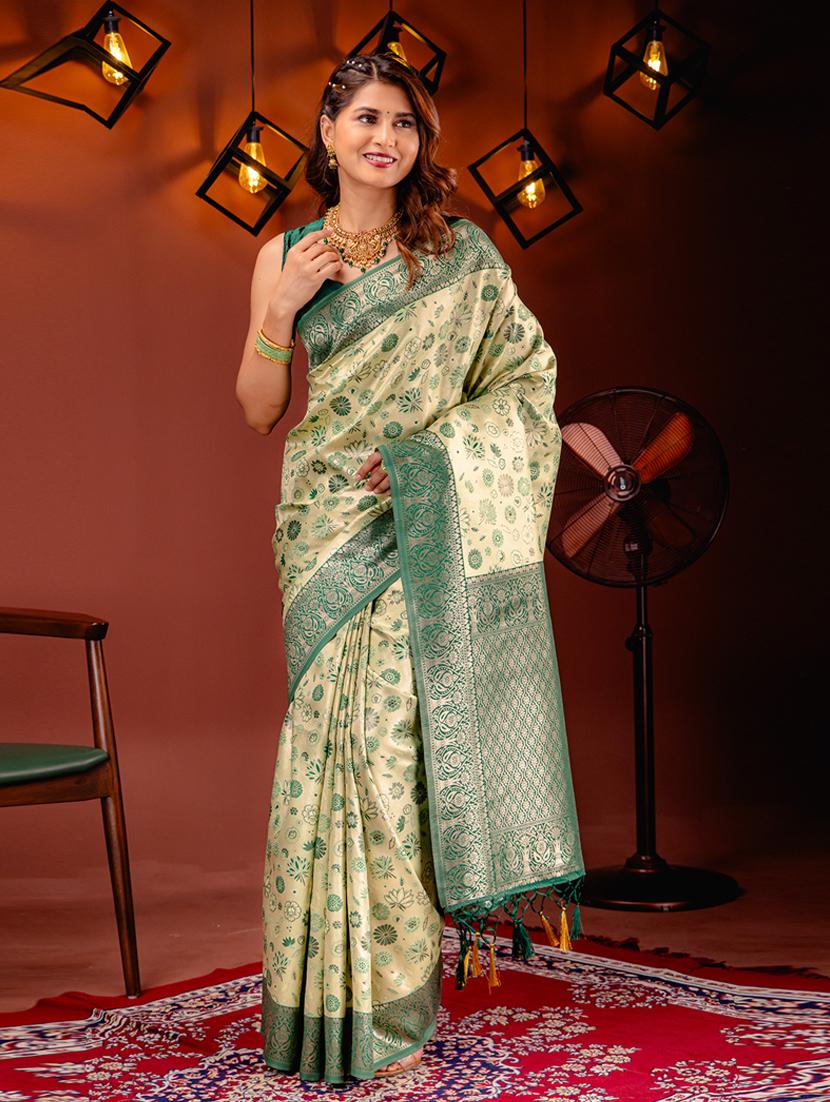 women self design kanjivaram saree with blouse - 21227297 -  Zoom Image - 0