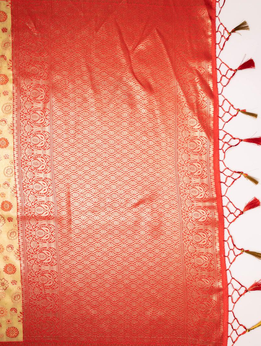 yellow art silk kanjivaram saree - 21227299 - Standard Image - 3